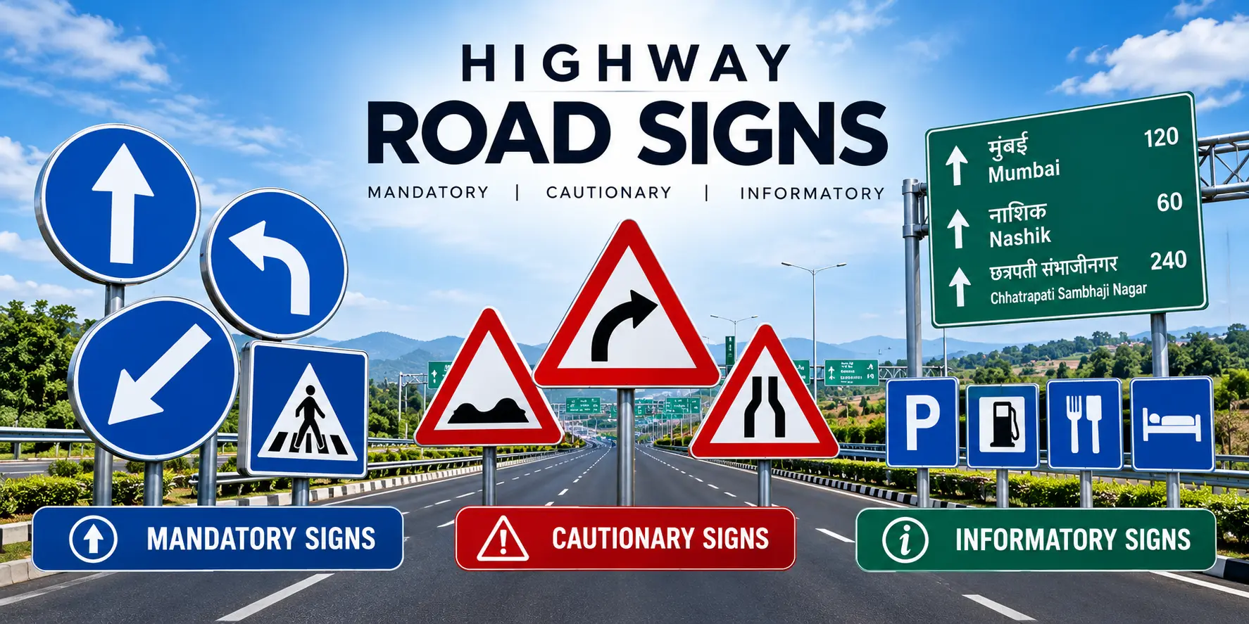 Mandatory, Cautionary & Informatory Highway Signboards